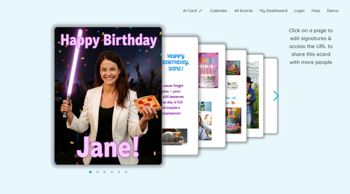 Completed group leaving card with messages from team